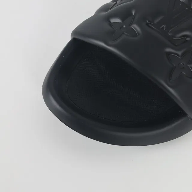Louis Vuitton Monogram Slide Black Slippers 5