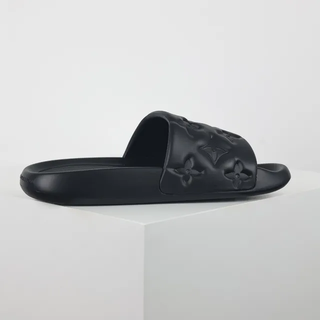 Louis Vuitton Monogram Slide Black Slippers 7