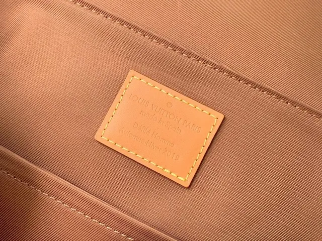 Louis Vuitton Montaigne Brown Beige Monogram Canvas Tan Leather Trim Casual Backpack 6