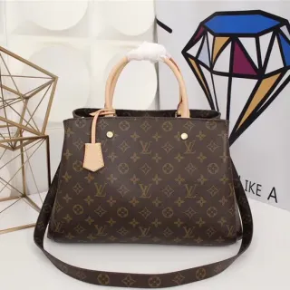 Louis Vuitton Neverfull मॉनोग्राम कैनवास ब्राउन टोट बैग