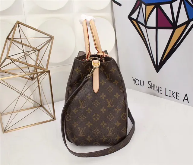 Louis Vuitton Neverfull 印花帆布棕色手提袋 8