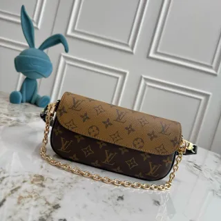 Louis Vuitton Pochette Metis भूरा बेज दो टोन मोनोग्राम कैनवास फ्लैप-टॉप क्लोजर मेसेंजर बैग