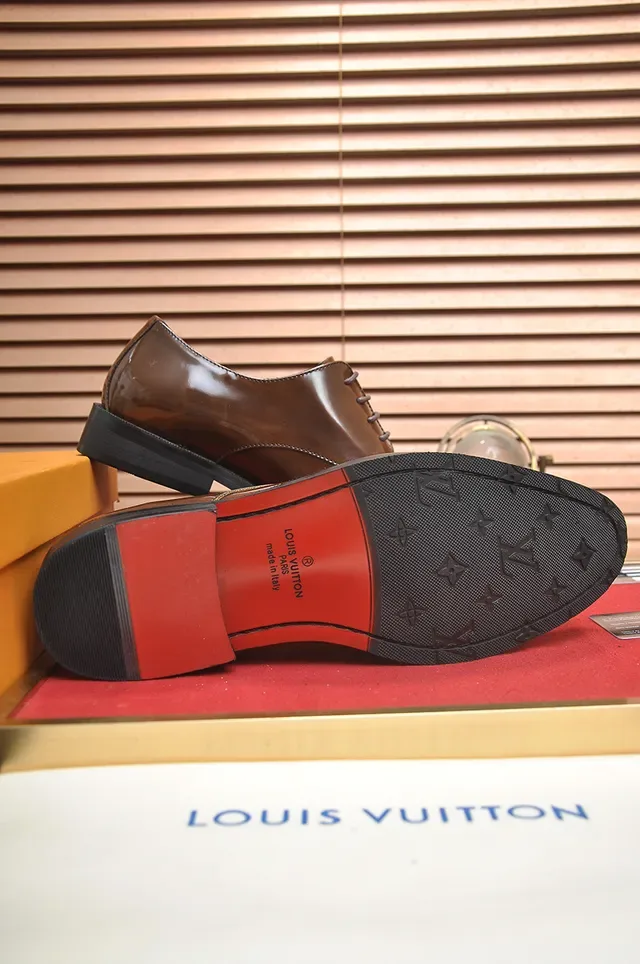 Louis Vuitton Polished Brown Cap Toe Oxford Shoes 3