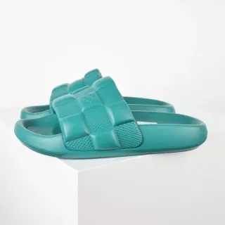 लुई विटन Pool Slide Teal क्विल्टेड स्ट्रैप स्लिपर