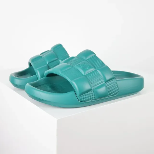 लुई विटन Pool Slide Teal क्विल्टेड स्ट्रैप स्लिपर 2
