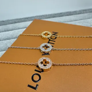 Louis Vuitton Cuatrohojas Pavé Cristal Collares Cadena