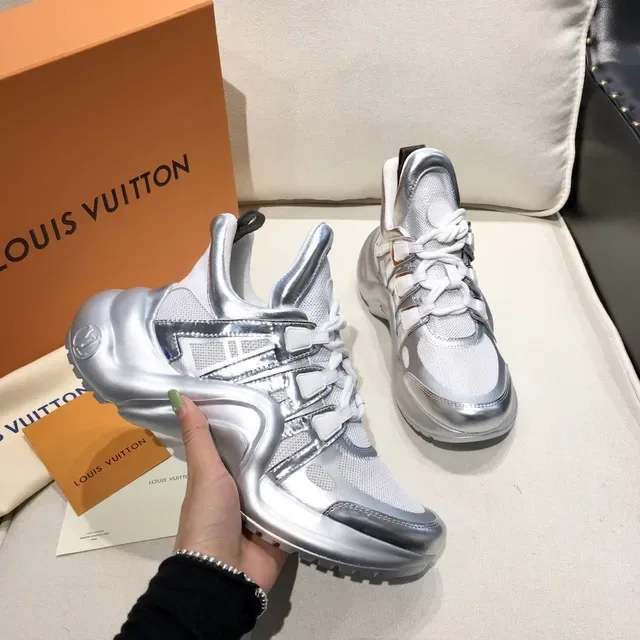 Louis Vuitton Run Away Metallic Silver Lifestyle Sneakers 5