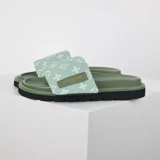 Louis Vuitton Run Away Mint Green Monogram Slipper