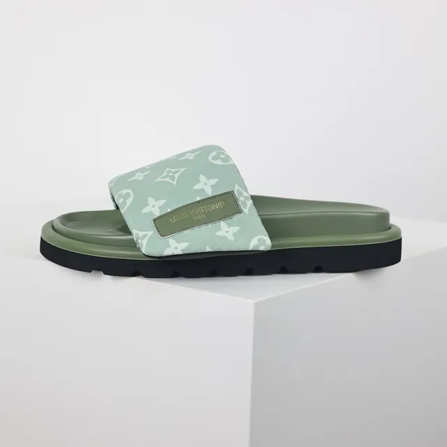 Louis Vuitton Run Away Mint Green Monogram Slipper 9