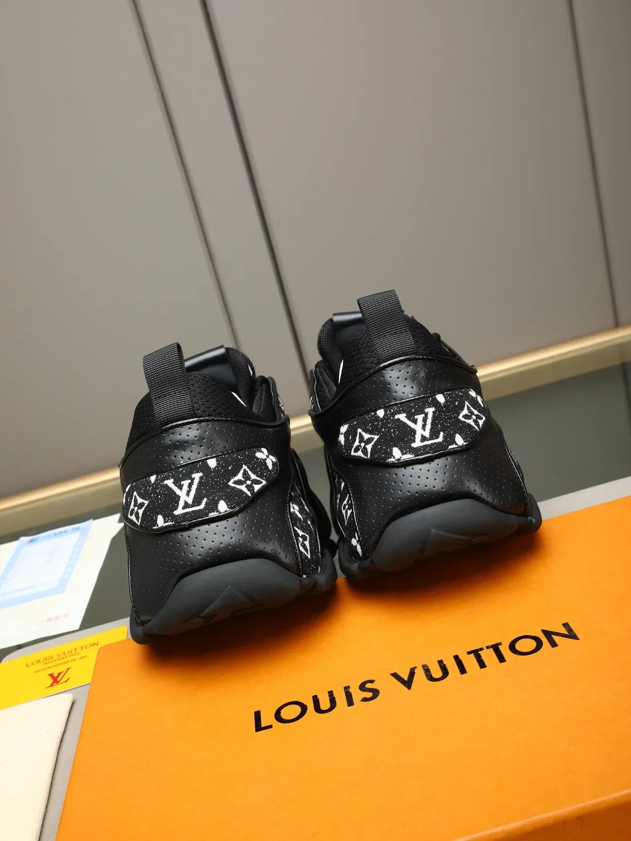 Louis Vuitton Run Away Monogram-Print Black Lifestyle Sneakers 4