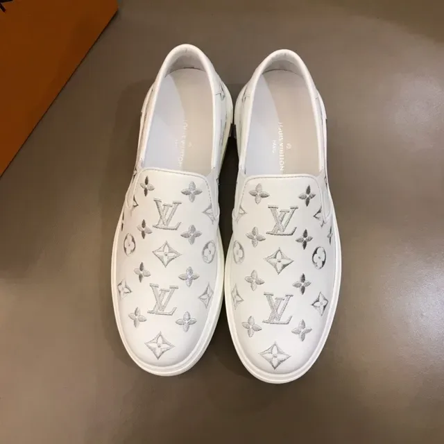 Louis Vuitton Run Away Monogram White Slip-On Lifestyle Sneakers 5