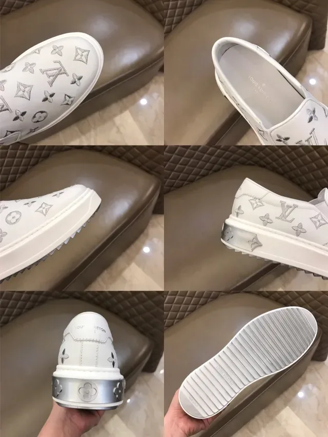 Louis Vuitton Run Away Monogram White Slip-On Lifestyle Sneakers 6