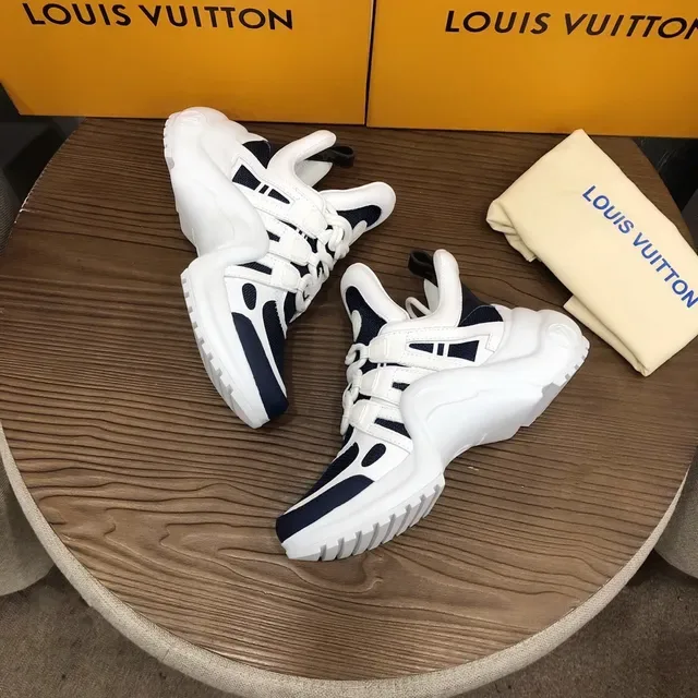 Louis Vuitton Run Away Navy and White sneakers lifestyle 4