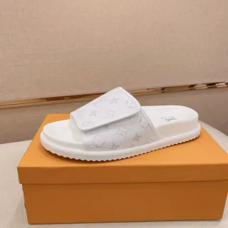 Louis Vuitton Run Away Slides 白色 Monogram 拖鞋