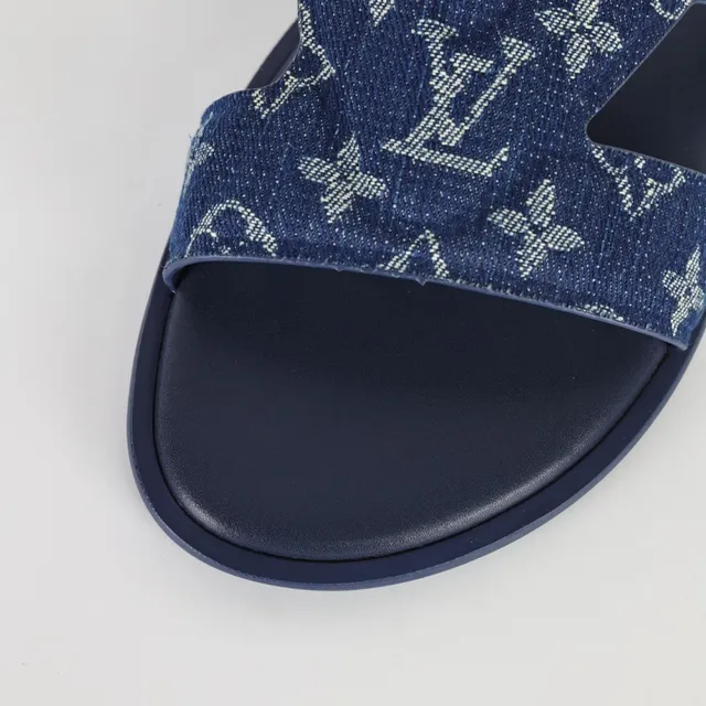 Louis Vuitton شريحة نافي طباعة مونوجرام نعال 5