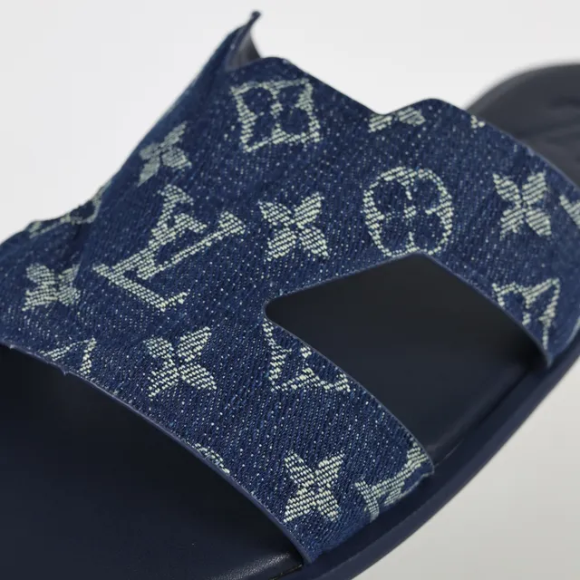 Louis Vuitton شريحة نافي طباعة مونوجرام نعال 6