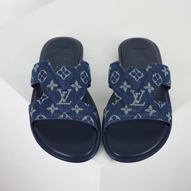 Louis Vuitton شريحة نافي طباعة مونوجرام نعال 8