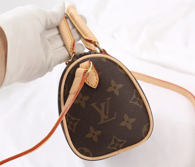 Louis Vuitton Speedy 20 Monogram Toile Marron Tan Cuir Sac Boston 4