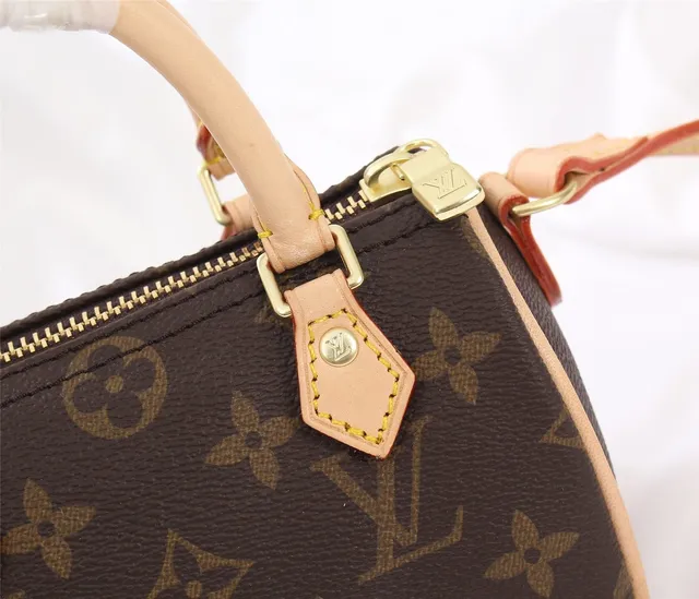 Louis Vuitton Speedy 20 Monogram Toile Marron Tan Cuir Sac Boston 5