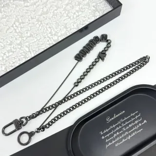 Louis Vuitton VUITTON خرز الحروف و LV Monogram Black Metal Bracelets