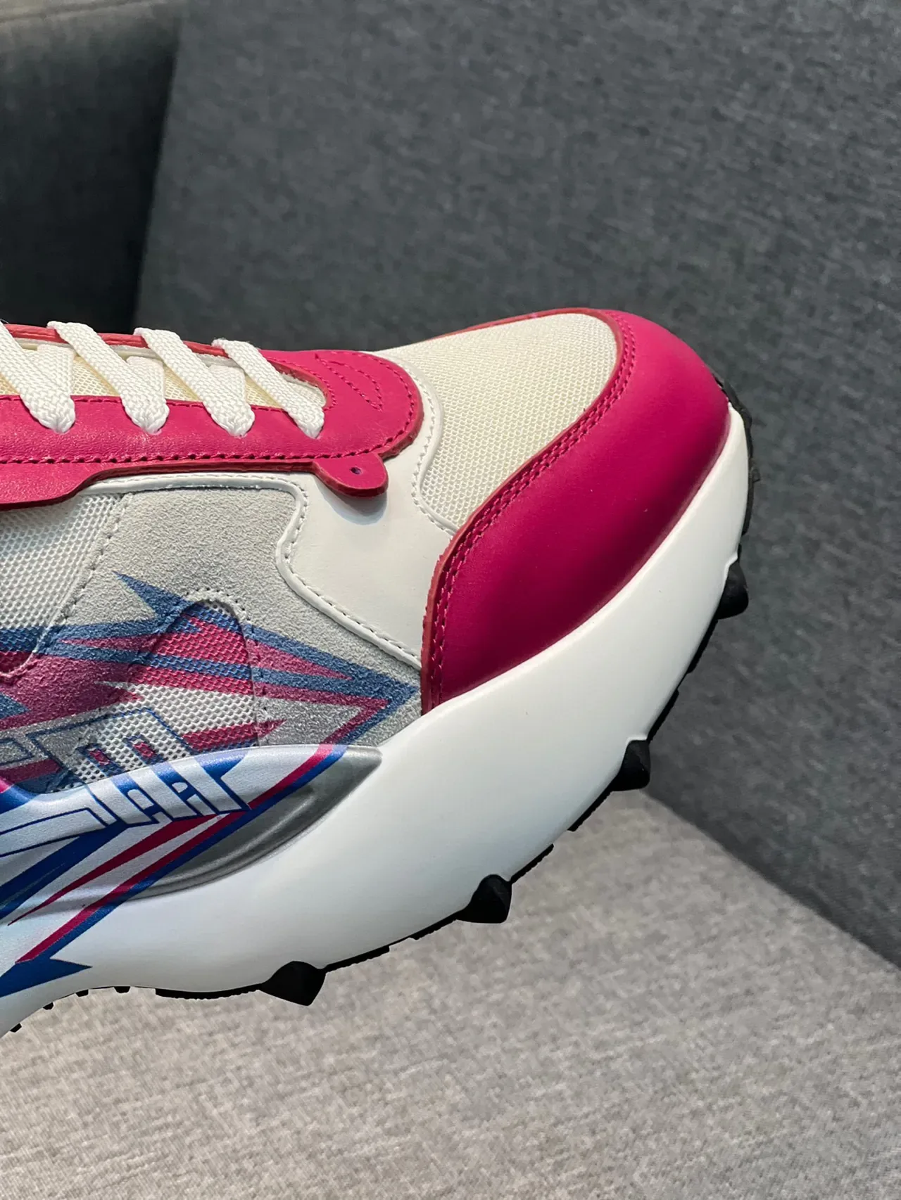 MCM SkyStream McMotor Pink Cream Silver Lifestyle Sneakers 2