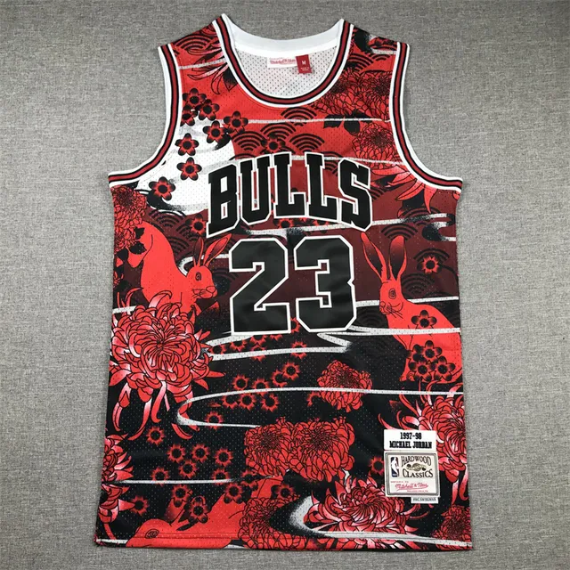 Mitchell & Ness 1997–98 Michael Jordan Hardwood Classics 花卉兔子印花球衣 3