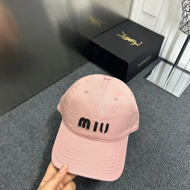 Miu Miu casquette baseball logo brodé bordeaux 4