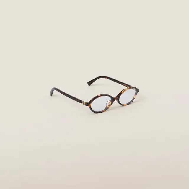 Miu Miu SMU04Z 奶油色椭圆形醋酸太阳镜 3