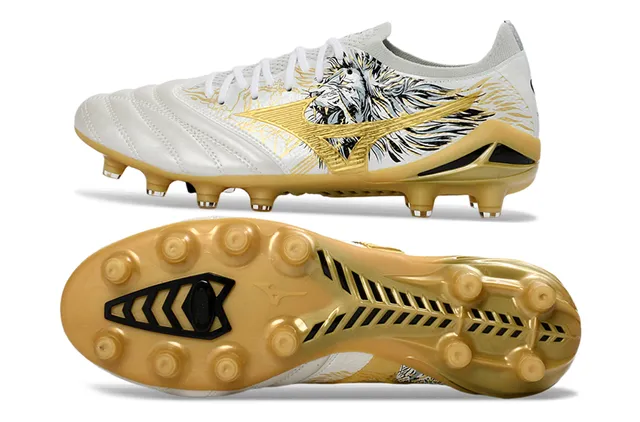Mizuno Morelia Neo Wolf Illustration White Gold Firm-Ground Soccer Shoes 6