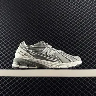 New Balance 1200 ধূসর সাদা রেট্রো রানার সিলুয়েট স্তরযুক্ত মেশ এবং সিন্থেটিক উপর লাইফস্টাইল স্নিকার্স