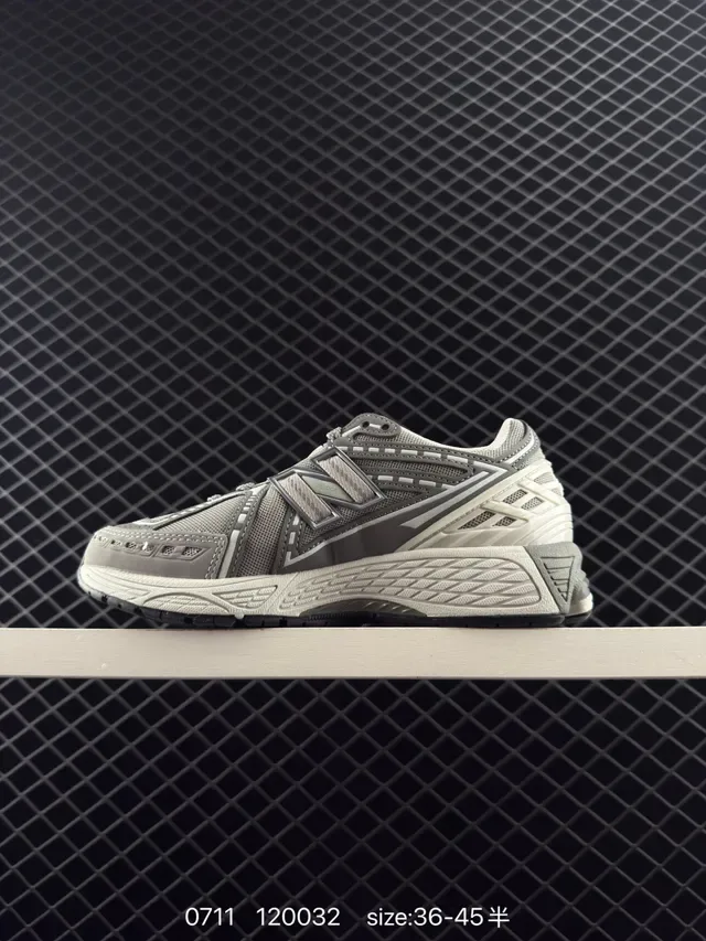 New Balance 1200 Cinza Branco Retro Runner Silhueta Camada de Malha e Sintético Superior Tênis Lifestyle 5