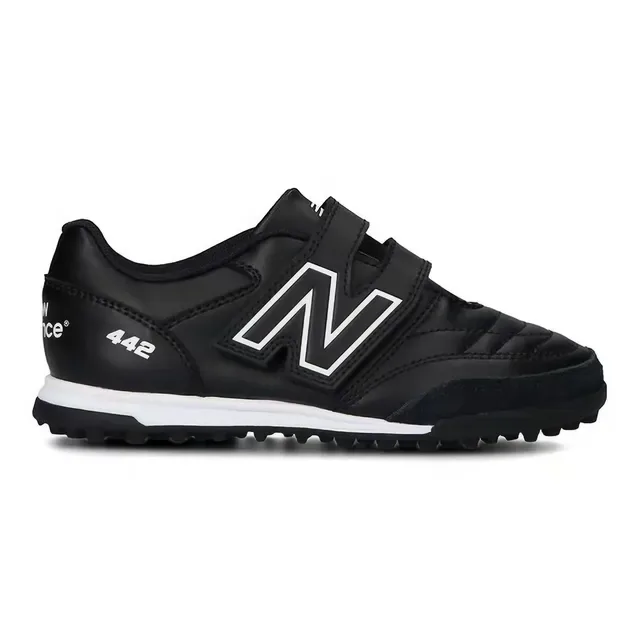 New Balance 442 White Black Low-Top Velcro Strap Closure Turf Soccer Shoes 4