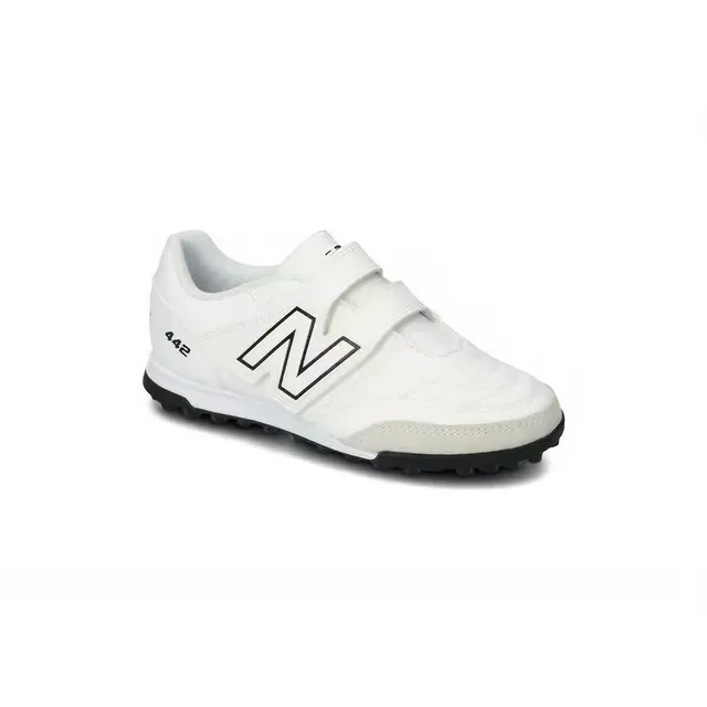 New Balance 442 White Black Low-Top Velcro Strap Closure Turf Soccer Shoes 9