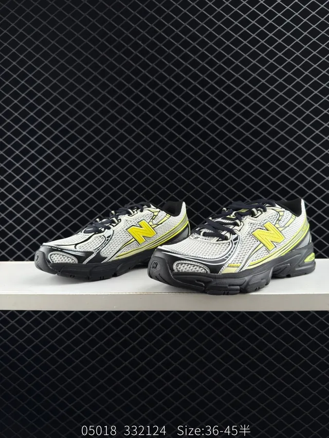 New Balance 820RB Gray Black Yellow Chunky Sneakers 3