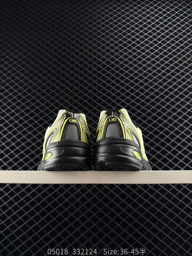 New Balance 820RB Gray Black Yellow Chunky Sneakers 4