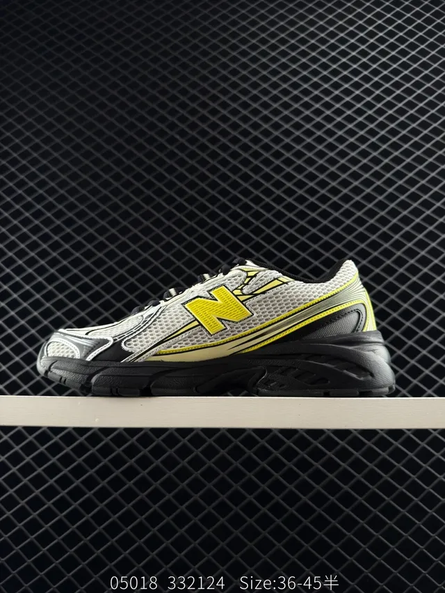 New Balance 820RB Gray Black Yellow Chunky Sneakers 6