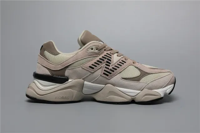 New Balance 9060 Bege Tênis Lifestyle de Camurça e Malha em Camadas 8
