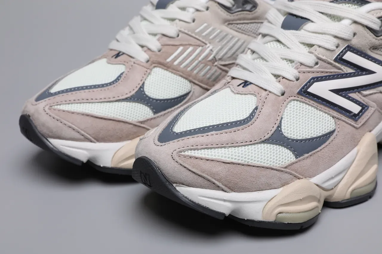New Balance 9060 Beige Navy Lifestyle Sneakers 4