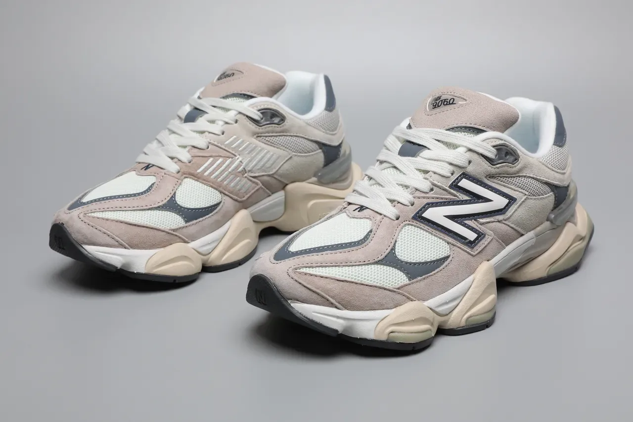 New Balance 9060 Beige Navy Lifestyle Sneakers 5