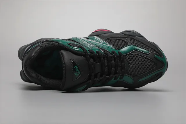 New Balance 9060 Sneakers Chunky pretos e verdes 7