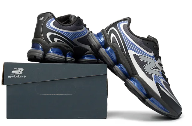 New Balance 9060 أسود أبيض فضي أزرق Pod حذاء أسلوب الحياة الرياضي 6