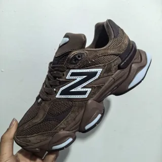 New Balance 9060 বাদামী সুয়েড মেশ চাঙ্কি স্নিকার্স