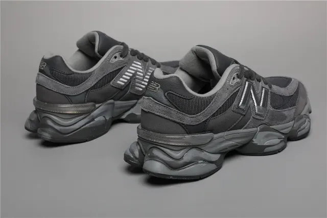 New Balance 9060 Gray Monochrome Lifestyle Sneakers 3