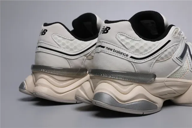 New Balance 9060 Off-White and Black Lifestyle Sneakers 2