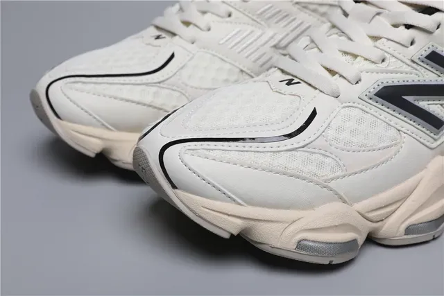 New Balance 9060 Off-White and Black Lifestyle Sneakers 4