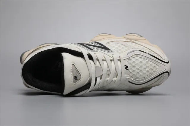 New Balance 9060 Off-White and Black Lifestyle Sneakers 7