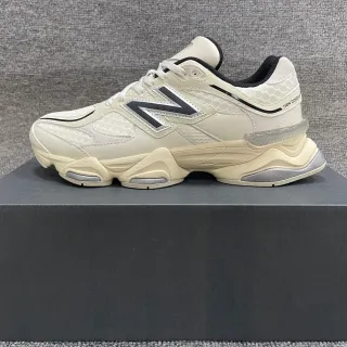 New Balance Beige Noir Midsole Sculpté Upper Hybride Malla-Synthétique Chaussures Chunky