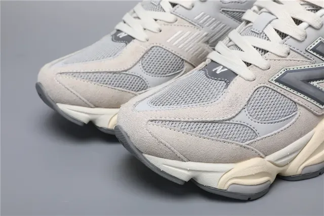 New Balance Tênis Lifestyle Bege Cinza Solado Intermediário Camadas Malha E Camurça 4