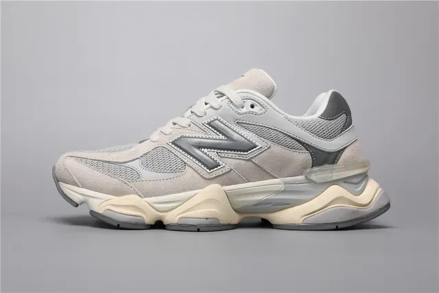 New Balance Tênis Lifestyle Bege Cinza Solado Intermediário Camadas Malha E Camurça 9