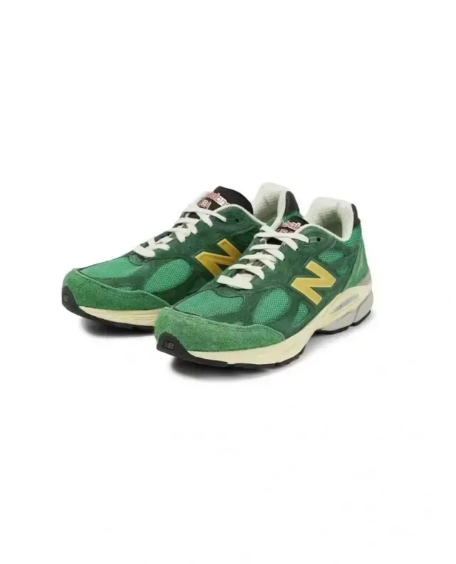 New Balance أخضر أصفر شبكة و سويد أبو علو ENCAP وسط الكعب حذاء أسلوب حياة 7